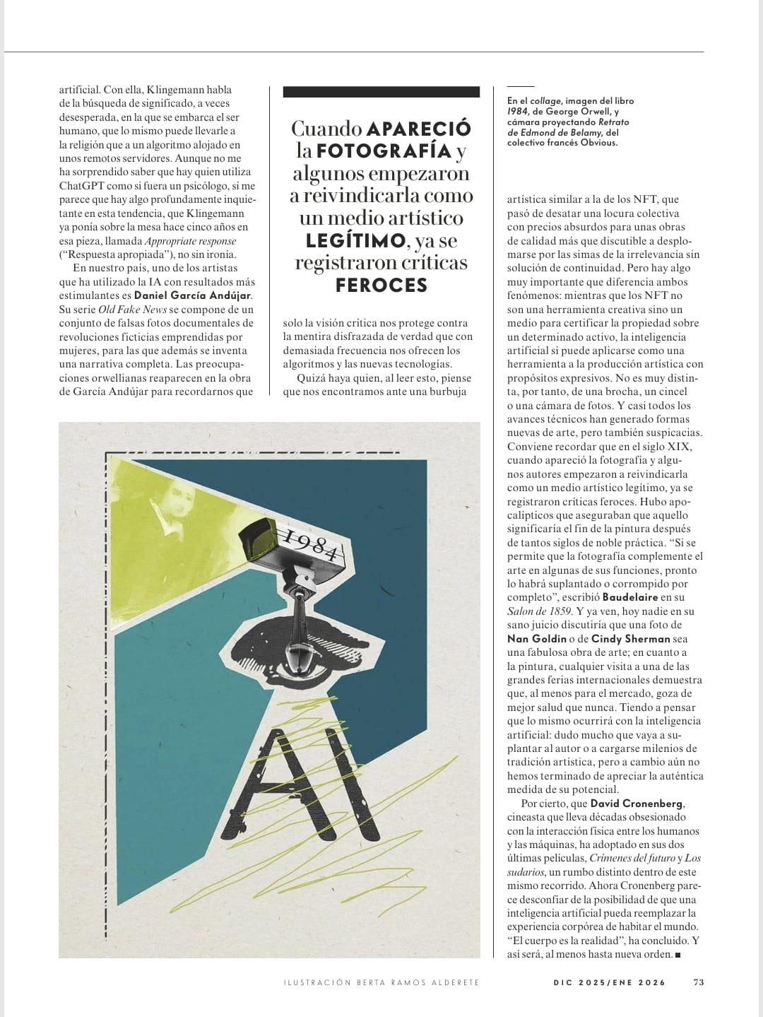 En la era del ARTISTA ARTIFICIAL